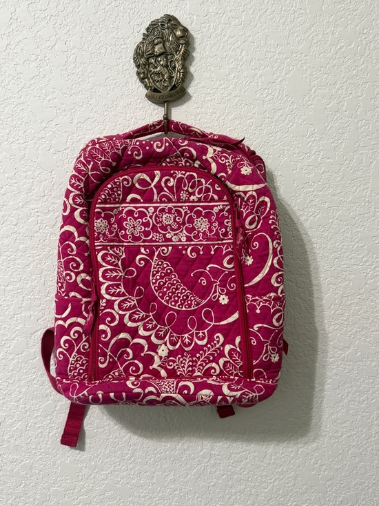 Vera Bradley Hot Pink Floral Paisley Quilted Backpack